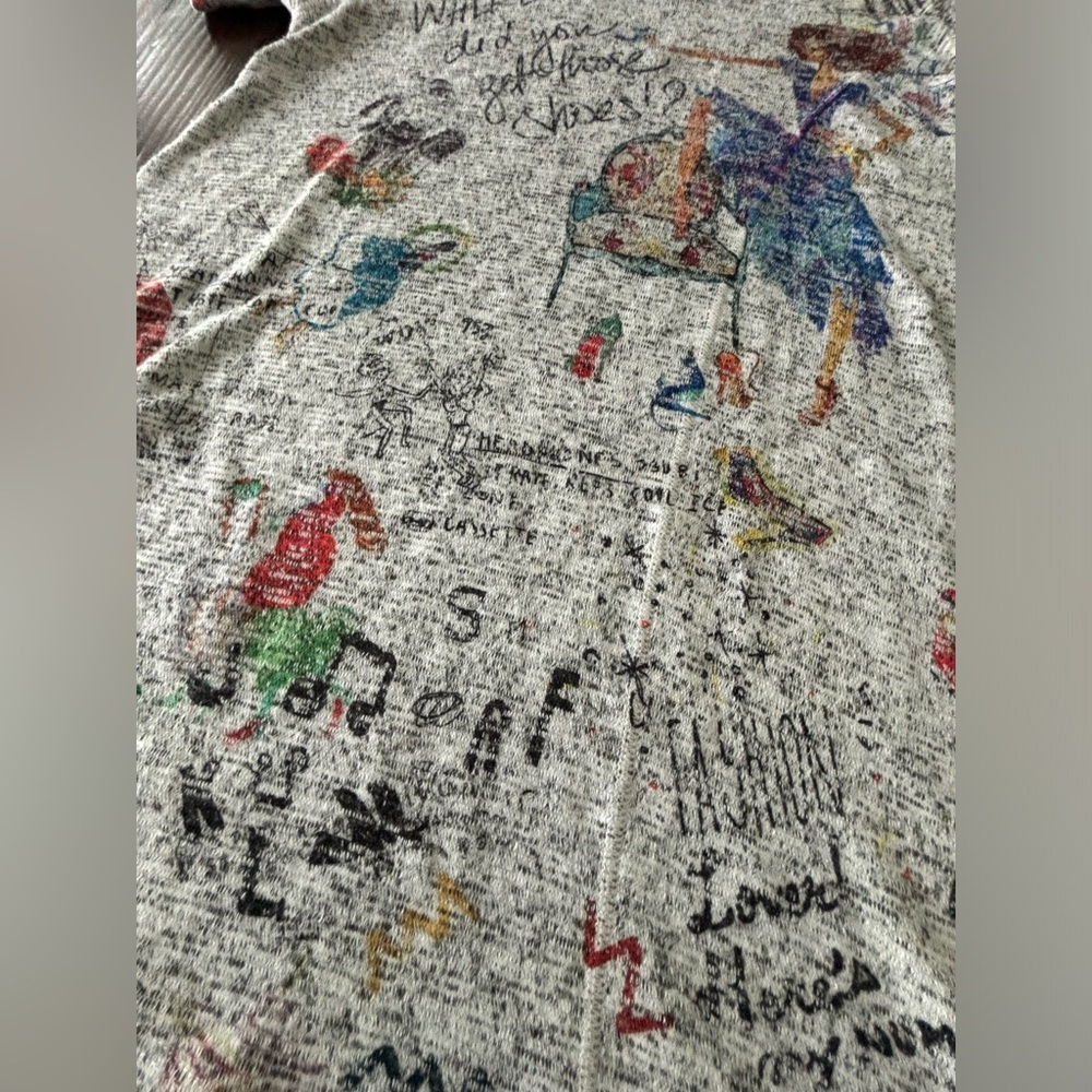 Inoah‎ | Wearable Art | Asymmetrical Tunic | Drawing | Music | Fashion | Small - Picture 3 of 8